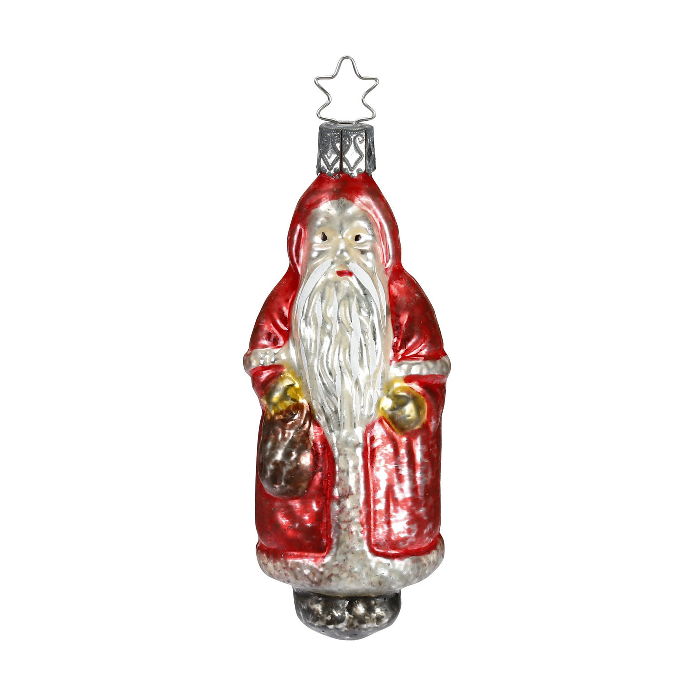 Handgefertigter Glasschmuck - Nostalgischer Santa - Rot