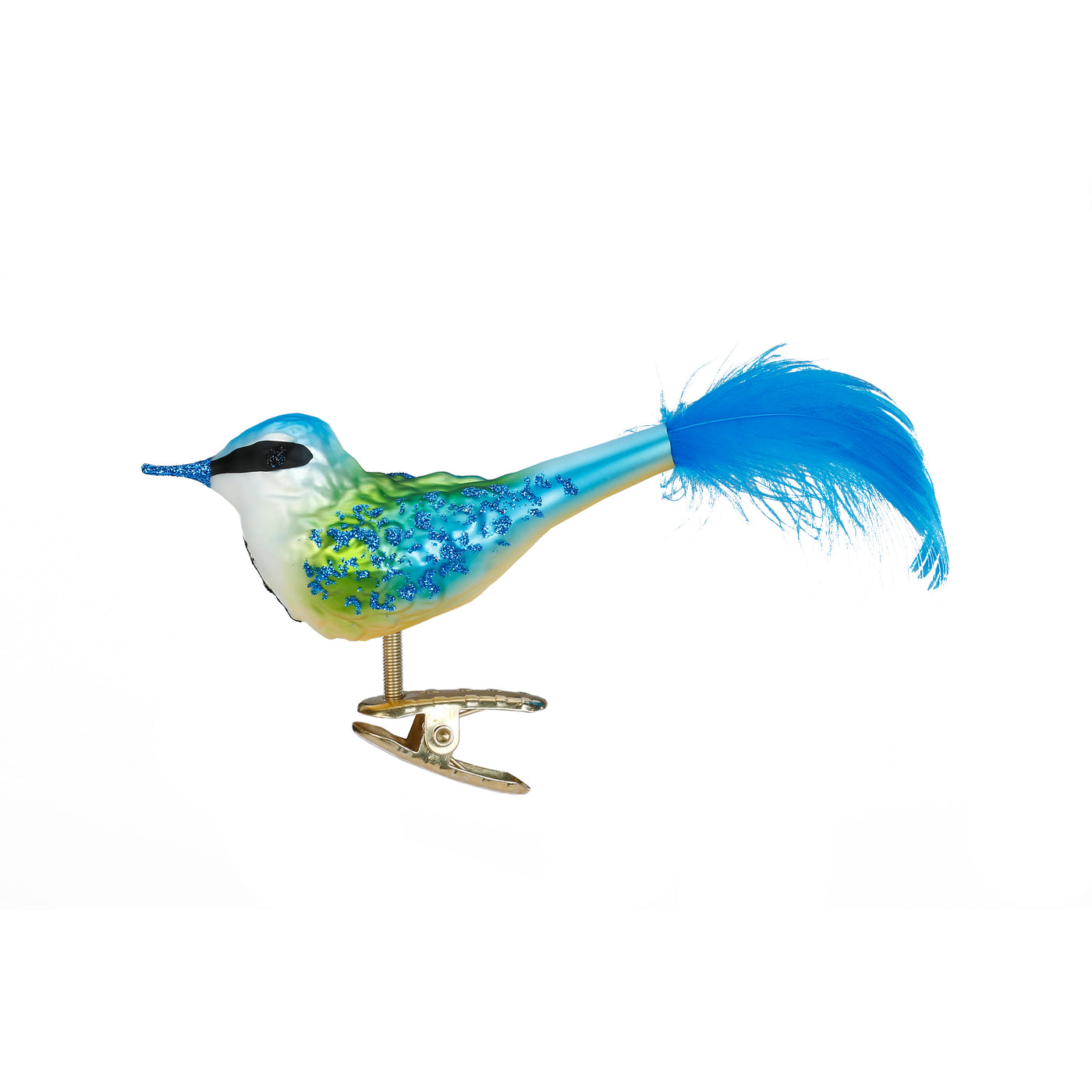 Handgefertigter Glasschmuck - Blaumeise - Blau