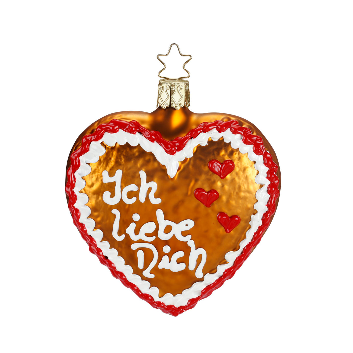 Handgefertigter Glasschmuck - Ich Liebe Dich - Rot