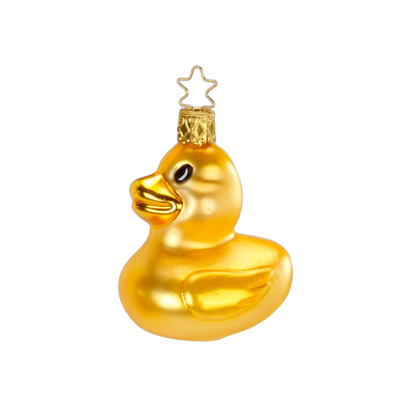 Handgefertigter Glasschmuck - Süße Badeente - Gold