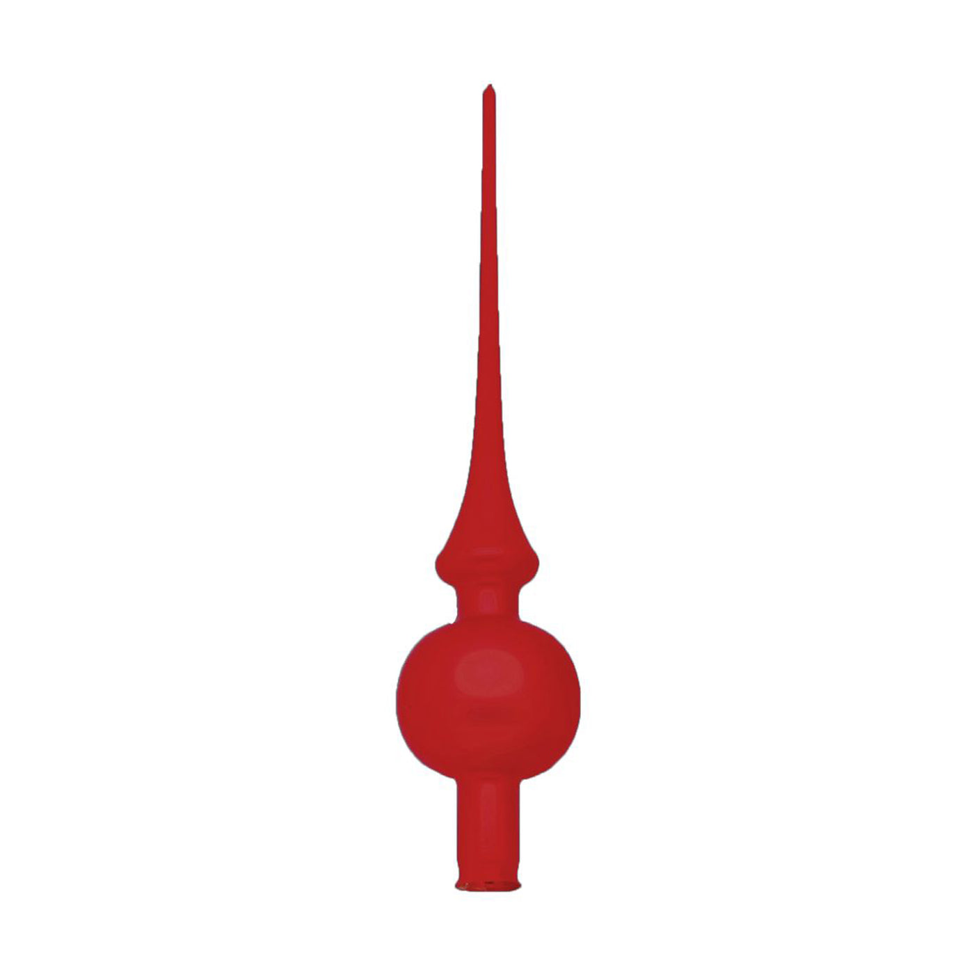 Weihnachtsbaumspitze aus Glas - Handgefertigt - Rot matt