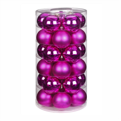 Weihnachtskugel aus Glas - Vivid Pink