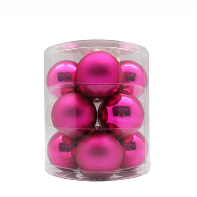 Weihnachtskugel aus Glas - Vivid Pink