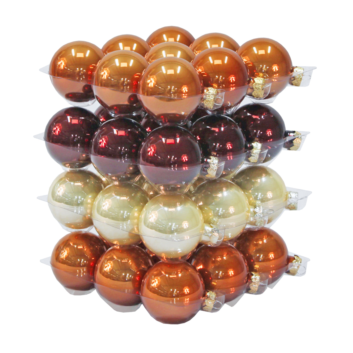 Weihnachtskugeln aus Glas - Opal Natural Combi