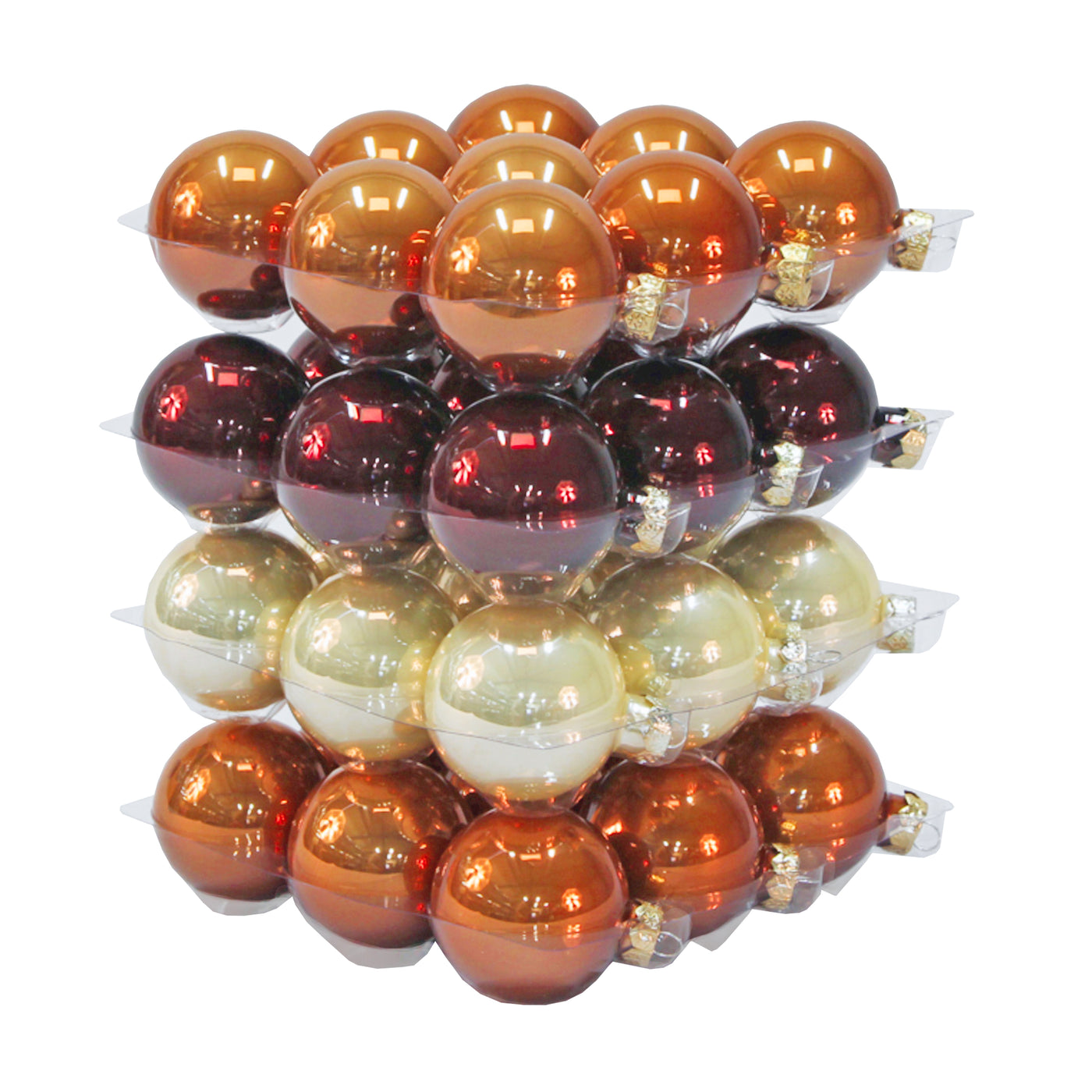 Weihnachtskugeln aus Glas - Opal Natural Combi